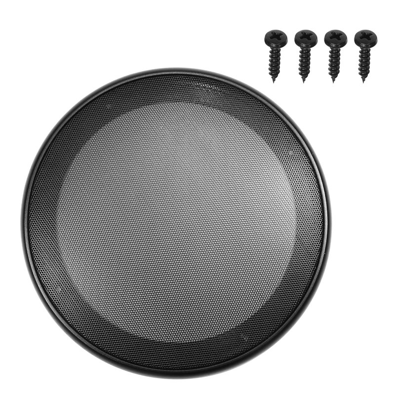 Fielect 2Pcs 8" Speaker Grill Cover Mesh Decorative Circle Woofer Guard Protector Cover Audio Accessories Black Cloth Cover with 8 Screws - Image 5